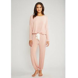 Eberjey Gisele Modal Slouchy Set, Misty Rose/Ivory